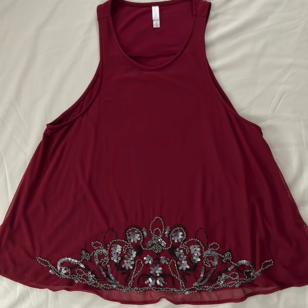 Xhilaration Sleeveless Sequined Top